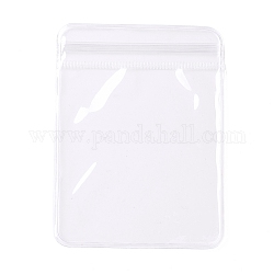 Sacs à fermeture éclair en pvc anti-oxydation, pochette de rangement transparente anti-ternissement pour emballage de bijoux, clair, 8x6x0.15 cm, épaisseur unilatérale : 4.9 mil (0.125 mm)