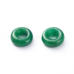 Perles naturelles en jade du Myanmar/jade birmane, teinte, anneau, 8x3mm, diamètre intérieur: 3 mm