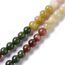 Abalorios naturales del jade hebras, teñido, redondo, 6.5mm, agujero: 1 mm, aproximamente 62 pcs / cadena, 15.16'' (38.5 cm)