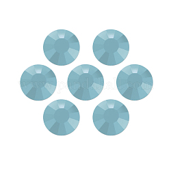 Hotfix diamante de imitacións, rhinestone checo, la espalda plana y facetas, semicírculo, turquesa, ss34, 7~7.3mm, aproximamente 288 unidades / bolsa