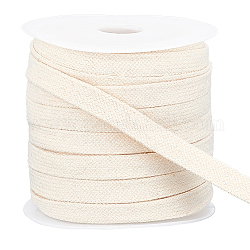 Benecreat cordón hueco algodón plano 25m, fabricación de cordones, accesorios de ropa, con carrete de plástico, PapayaWhip, 12~15x2mm, alrededor de 27.34 yarda (25 m) / pc