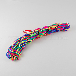 Nylon Thread, Nylon Jewelry Cord for Custom Woven Bracelets Making, Colorful, 2mm, about 13.12 yards(12m)/bundle, 10bundles/bag, about 131.23 yards(120m)/bag