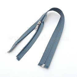 Accessori d'abbigliamento , cerniera chiusa in nylon, componenti per cerniera lampo, azzurro acciaio chiaro, 40x3.3x0.2cm