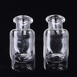 Крышка шара из дутого стекла ручной работы, для изготовления подвесок на бутылки, прозрачные, 25x14~14.5x14~14.5 мм, половину отверстия: 6~6.5 мм, емкость бутылки: 2.4 мл (0.08 жидких унции)