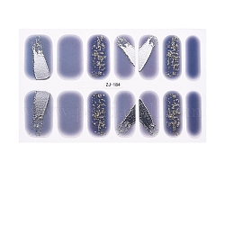 Full Wraps Nagellackaufkleber, selbstklebend, für nagelabziehbilder design maniküre tipps dekorationen, Wasser, 14pcs / Blatt