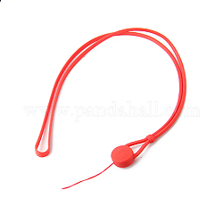 Мобильные лямки из силиконового шнура, регулируемый шнурок для телефона, красные, 47 см