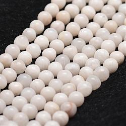 Pazzi fili agata perline naturali, tondo, bianco, 4mm, Foro: 1 mm, circa 96pcs/filo, 14.9 pollice~15.1 pollici