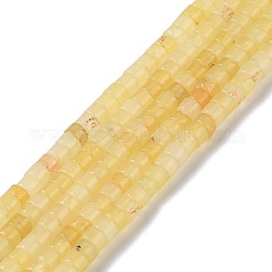 Fili di perline giada naturale, disco, tinto, perline Heishi, verga d'oro pallido, 2x3mm, Foro: 0.8 mm, circa 178pcs/filo, 15.04'' (38.2 cm)