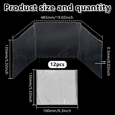 12 étui de protection en PVC pour mahjong&nbsp;AJEW-GO0002-66-1