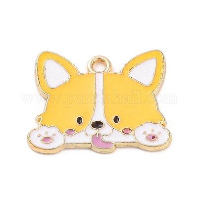 Pendentifs d'émail en alliage&nbsp;ENAM-Q001-03G-1