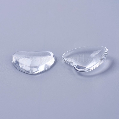 Glas cabochons&nbsp;GGLA-WH0001-04-1