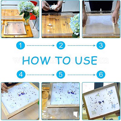 2 Pieces Paper Making DIY Tools Wooden Papermaking Frame Screen for Kids  Teens 19x25cm