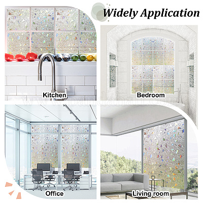 Wholesale GORGECRAFT 5PCS Frosted Window Privacy Film Non-Adhesive