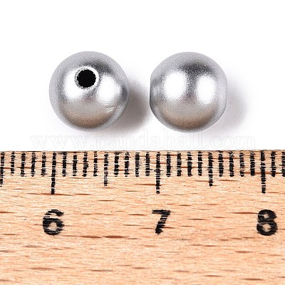Matte Stil lackiert Acrylperlen&nbsp;ACRP-S669-8mm-01-1-1