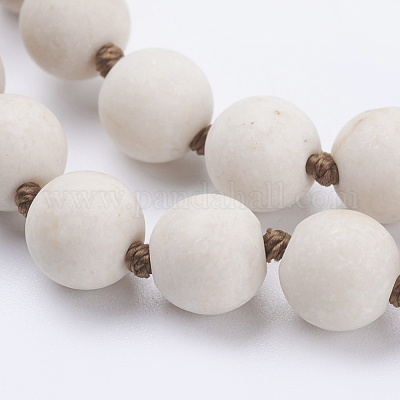 Colliers de perles fossiles naturels&nbsp;NJEW-P202-36-B09-1