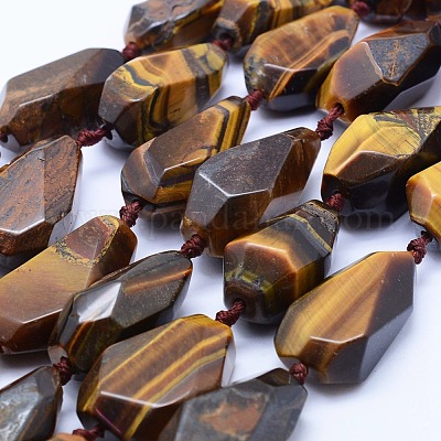 Chapelets de perles d'œil de tigre naturel&nbsp;G-F531-K02-1
