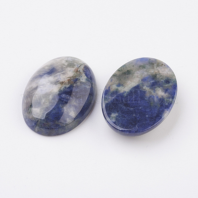 Natürliche Sodalith flach zurück Cabochons&nbsp;G-G741-22x30mm-06-1