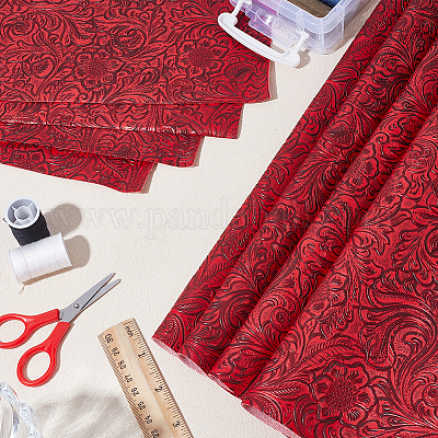 1 Yard PVC-Lederstoff mit Phönixmuster&nbsp;DIY-HY0003-38B-1