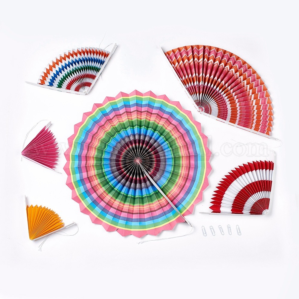 Wholesale Colorful Wheel Tissue Paper Fan Craft