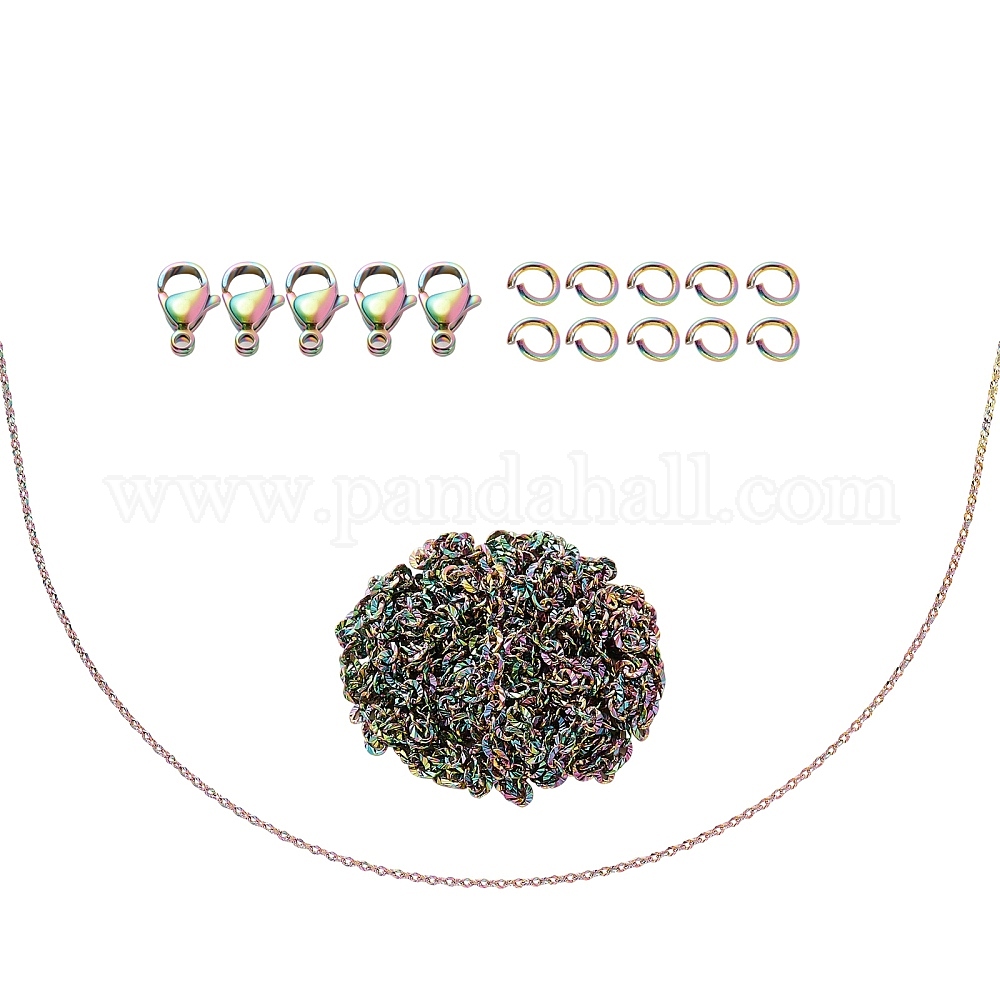 Wholesale DIY 304 Stainless Steel Cable Chains Necklace Making Kits