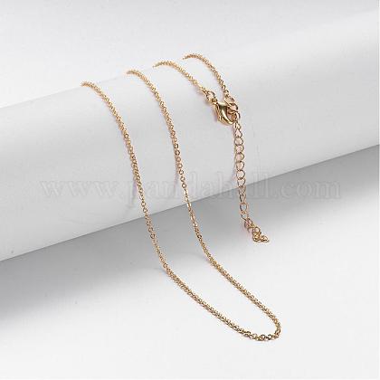 Brass Chain Necklace Making MAK-F013-06G-1