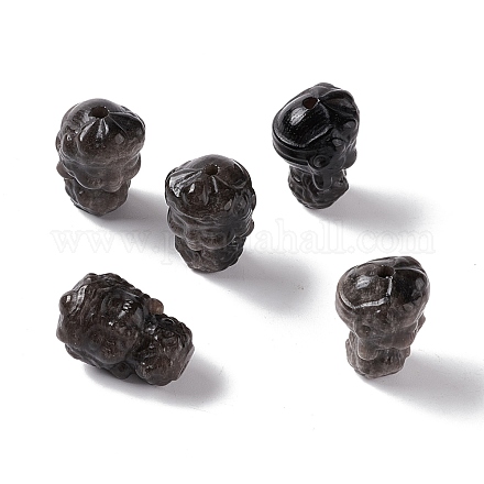 Natürliche silberne Obsidianperlen G-G859-07-1