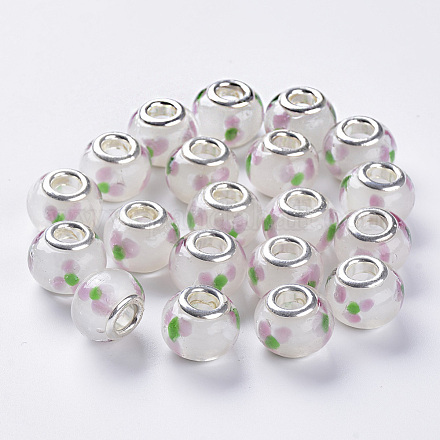 Perles européennes vernissées manuelles LAMP-S193-009E-1