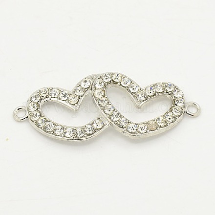 Valentine's Gifts Findings Alloy Rhinestone Links RB-M007-01-NF-1