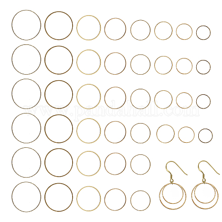 Chgcraft 240 pz 8 dimensioni orecchini che bordano cerchio orecchino rotondo charms cerchio cornice pendente con lunetta aperta per orecchini pendenti creazione di gioielli artigianali FIND-CA0006-05AB-1