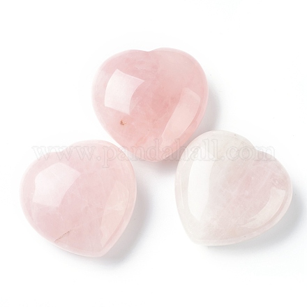Piedra de amor de corazón de cuarzo rosa natural G-G973-08C-1