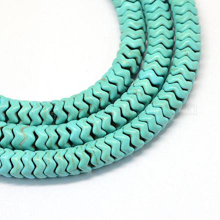 Chapelets de perles en pierres précieuses de turquoise synthétique TURQ-S282-29A-1