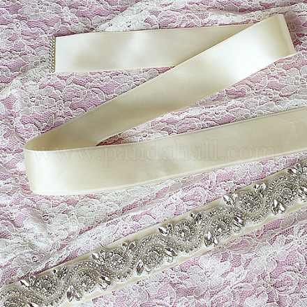Bridal Belt for Wedding Dress AJEW-G013-34F-1