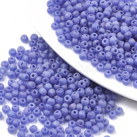 Perles de verre de couleurs givrées SEED-S040-02A-01-1