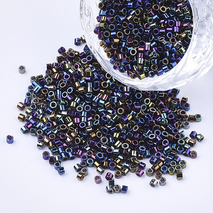 Electroplate Cylinder Seed Beads SEED-Q036-02A-B02-1