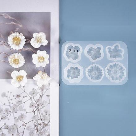 Moules en silicone de fleurs de bricolage X-DIY-D048-12A-1