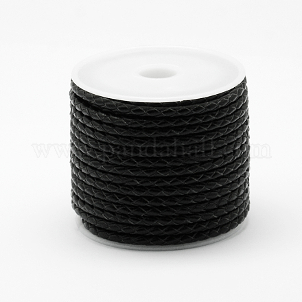 Eco-Friendly Braided Leather Cord WL-E015-3mm-17-1
