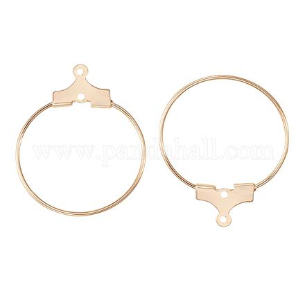 BENECREAT 30PCS 20mm 18K Gold Plated Earring Beading Hoops Loop Earring Ear Wire DIY Making Hoop Earing Findings Jewelry KK-BC0005-05-NF-1
