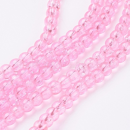 Perles en verre craquelé transparentes rondes X-CCG-Q001-4mm-02-1