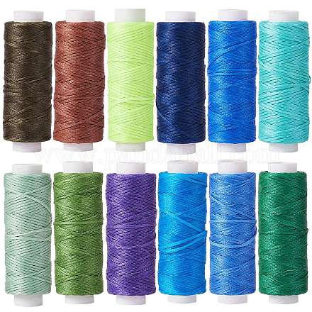 12 rouleau de cordon polyester ciré 12 couleurs YC-SZ0001-03D-1