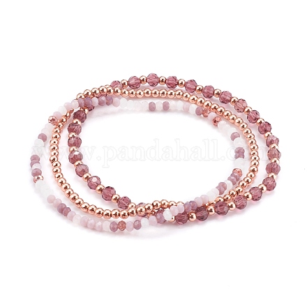 3pcs 3 styles ensembles de bracelets en perles extensibles BJEW-JB06053-02-1
