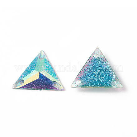 Triangolo cucito su strass CRES-B006-01B-1