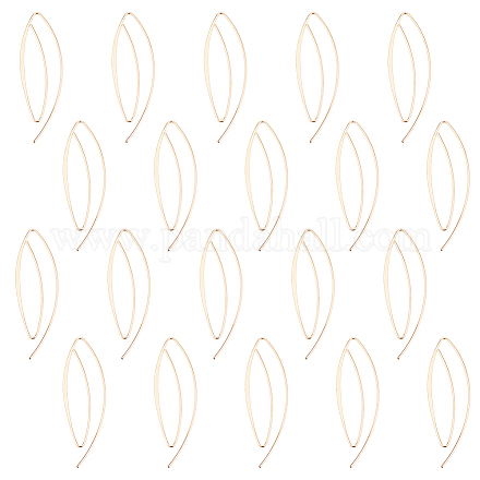 Benecreat 20 Stück 18 Karat vergoldete Tropfen-Ohrringhaken EJEW-BC0001-11-1