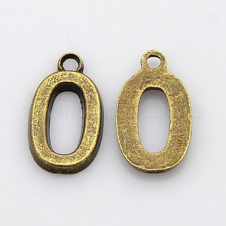 Rack Plated Zinc Alloy Number Charms PALLOY-A062-0AB-NR-1