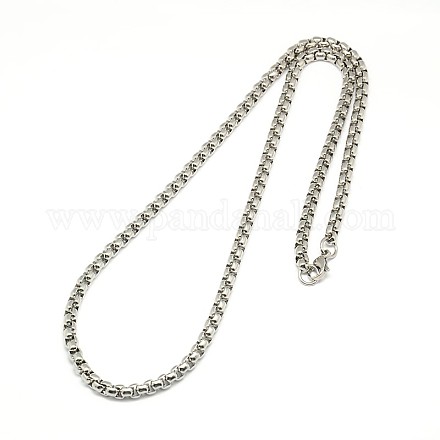 304 Stainless Steel Venetian Chain Necklace Making STAS-A028-N031P-1