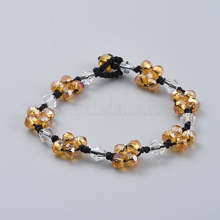 (vendita in fabbrica di feste di gioielli) braccialetti di perle di vetro fatti a mano BJEW-JB04673-04-1