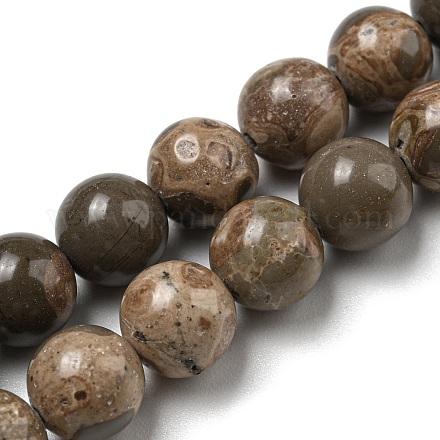 Brins de perles de pierre de carte naturelle/pierre picasso G-R494-A24-03-1