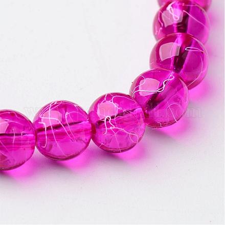 Perles en verre rondes transparentes drawbench X-GLAD-Q012-8mm-19-1