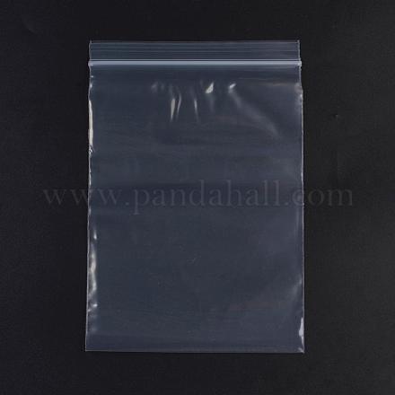 プラスチックジップロックバッグ  再封可能な包装袋  トップシール  セルフシールバッグ  長方形  ホワイト  24x16cm  片側の厚さ：3.9ミル（0.1mm）  100個/袋 OPP-G001-B-16x24cm-1