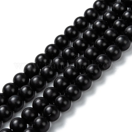 Natural Black Onyx Beads Strands G-Z024-01C-1