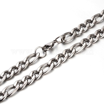 304 inoxidables figaro acero cadenas collares NJEW-P047-01-1